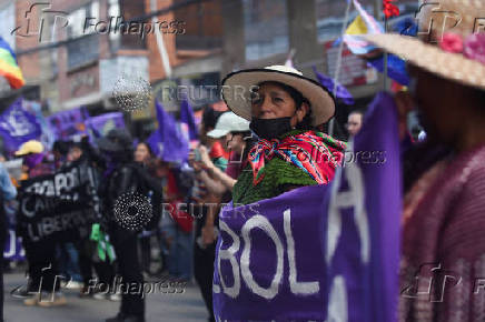 Protest in commemoration of the International Day for the Elimination of Violence Against Women, in El Alto