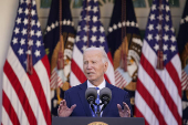 U.S. President Joe Biden delivers remarks at the White House