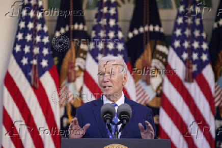 U.S. President Joe Biden delivers remarks at the White House