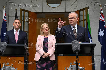 Australian Prime Minister Anthony Albanese speaks to the media during a press conference at Parliament House in Canberra