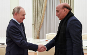 Russian President Putin meets Indian Defence Minister Singh in Moscow