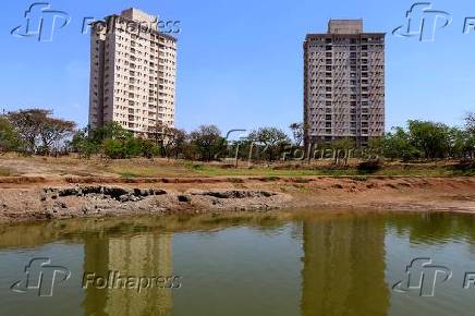 Vista da lagoa do Saibro, rea de recarga do Aqufero Guarani, em Ribeiro Preto