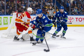 NHL: Calgary Flames at Vancouver Canucks