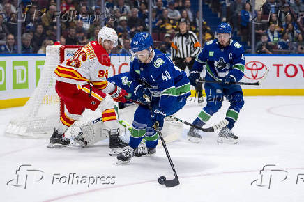 NHL: Calgary Flames at Vancouver Canucks