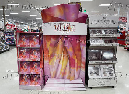 FILE PHOTO: Taylor Swift merchandise on display at a Target store in North Bergen