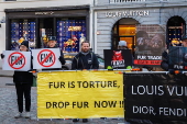 Anti-fur protest in Antwerp