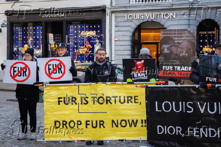 Anti-fur protest in Antwerp