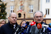 German Chancellor Scholz visits the site of Christmas market attack, in Magdeburg