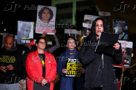 Protest against the government and to show support for the hostages who were kidnapped during the deadly October 7, 2023 attack, in Tel Aviv