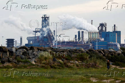 Tata Steel Plant Ijmuiden Holanda Foto de archivo - Imagen de