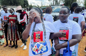 Funeral procession of slain Olympian Rebecca Cheptegei, in Eldoret