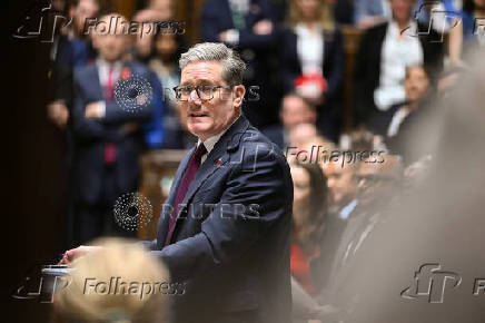 Britain's Prime Minister Keir Starmer speaks during Prime Minister's Questions in London