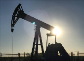 FILE PHOTO: An oil pump is seen operating in the Permian Basin near Midland