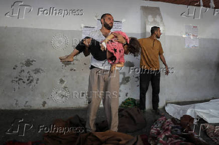 Gazans mourn loved ones killed in an Israeli strike