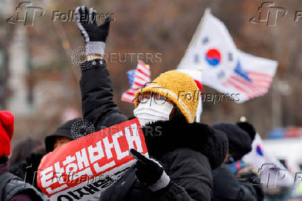 Protesters from conservative groups attend a rally supporting South Korea's impeached President Yoon Suk Yeol in Seoul