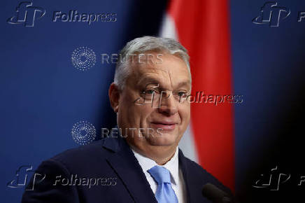 Hungarian Prime Minister Viktor Orban holds an international press conference in Budapest