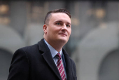 Britain's Health Secretary Wes Streeting arrives at BBC Broadcasting House, ahead of his appearance on 'Sunday with Laura Kuenssberg'