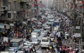 FILE PHOTO: A general view shows a crowd and shops at Al Ataba, a market in central Cairo
