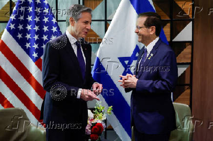 U.S. Secretary of State Antony Blinken meets with Israeli President Isaac Herzog in Tel Aviv