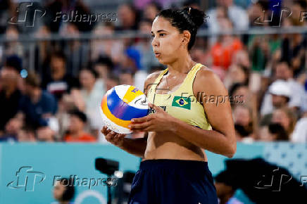 Fase preliminar de vlei de praia feminino, nas Olimpadas de Paris 2024