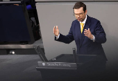 Germany?s lower house of parliament, the Bundestag discusses the 2025 budget