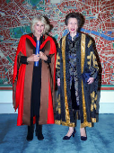 Britain's Queen Camilla is presented with an Honorary Doctorate of Literature in University of London