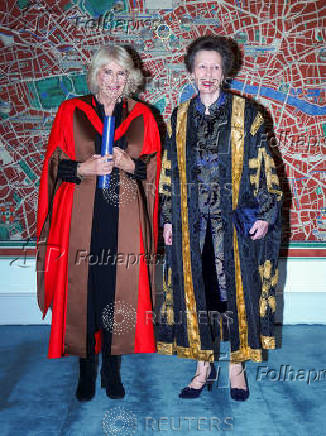 Britain's Queen Camilla is presented with an Honorary Doctorate of Literature in University of London