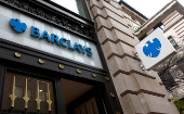 FILE PHOTO: FILE PHOTO: A view shows signage on a branch of Barclays Bank in London