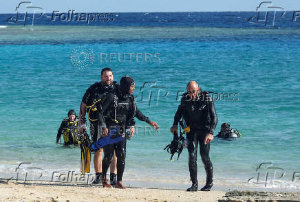 Marsa Alam off Egypt's Red Sea coast, one day after a tourist boat capsized in the area