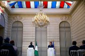 French President Macron meets Nigerian President Bola Tinubu in Paris