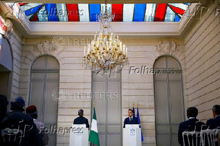 French President Macron meets Nigerian President Bola Tinubu in Paris