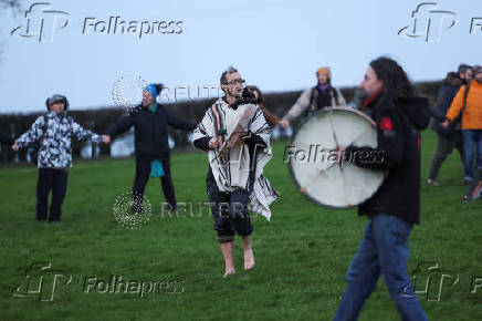 Winter solstice at 5000-year-old stone age tomb of Newgrange in Ireland