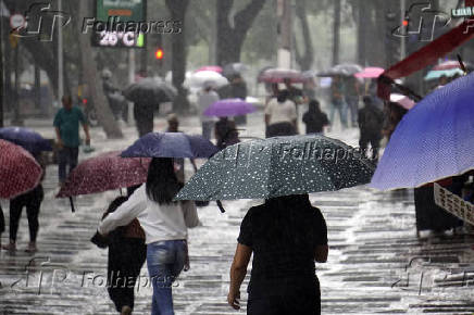 Chuva na regio central de So Paulo