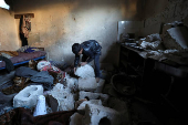 Aftermath of an Israeli strike on a school sheltering displaced people, in Gaza City