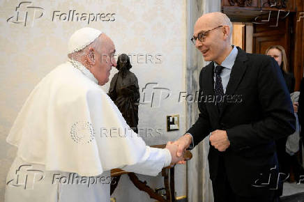 Folhapress Fotos Pope Francis Meets Un High Commissioner For Human