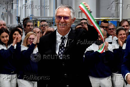 FILE PHOTO: Stellantis CEO Carlos Tavares inaugurates the group's new electrified dual-clutch transmission (eDCT) assembly facility in the Mirafiori complex in Turin