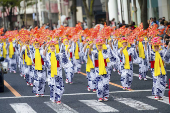 Desfile durante o Festival de Nagoya Matsuri, no Japo