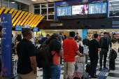 Cancelamento de voos no aeroporto d Congonhas aps chuva em So Paulo