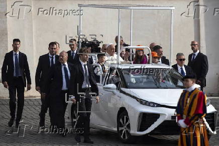 Pope Francis leads Wednesday's general audience in Saint Peter's Square