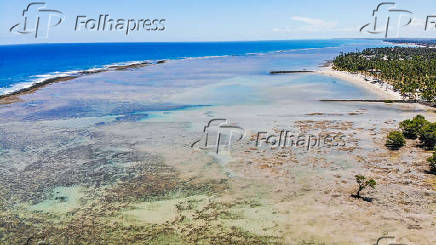 Vista area da praia da Conceio, na Bahia