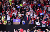 Republican presidential nominee and former U.S. President Donald Trump campaigns in Henderson