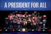 Democratic presidential nominee U.S. Vice President Kamala Harris campaigns in Allentown, Pennsylvania