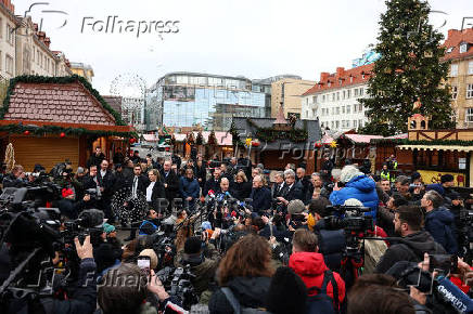 German Chancellor Scholz visits the site of Christmas market attack, in Magdeburg