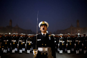 Indian soldiers march during a rehearsal for the upcoming Republic Day parade in New Delhi