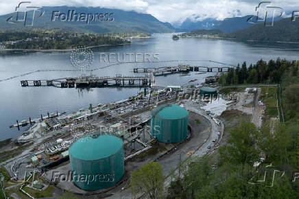 Westridge Marine Terminal, the terminus of the Trans Mountain pipeline expansion project in Burnaby