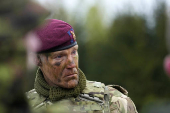 British and U.S. paratroopers attend Swift Response military exercise near Nurmsi