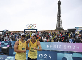 Dupla brasileira do vlei de praia Andr e Jorge nas Olimpiadas