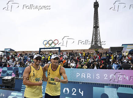 Dupla brasileira do vlei de praia Andr e Jorge nas Olimpiadas