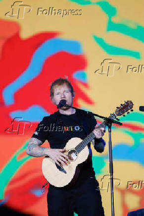 Durante apresentao do Ed Sheeram