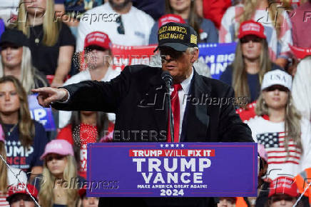 Campaign stop for Republican presidential nominee and former U.S. President Donald Trump in Macon